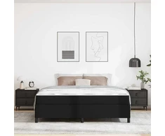 Lovos rėmas su čiužiniu Juoda 180 x 200 cm audinys