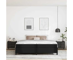 Lovos rėmas su čiužiniu Juoda 200 x 200 cm audinys