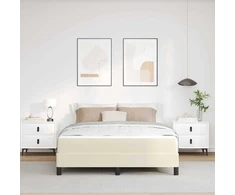 Lovos rėmas su čiužiniu Kreminė 140 x 190 cm audinys