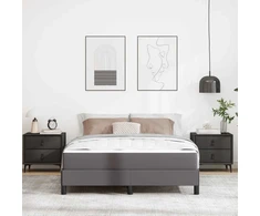Lovos rėmas su čiužiniu Pilka 160 x 200 cm audinys