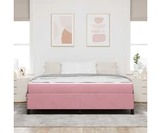 Lovos rėmas su čiužiniu Rožinė 180 x 200 cm audinys