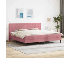 Čiužinys Lovos rėmas su čiužiniu Rožinė 200 x 200 cm Aksomas