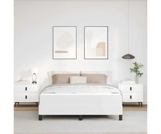 Lovos rėmas su čiužiniu Švari balta 160 x 200 cm audinys