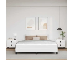 Lovos rėmas su čiužiniu Švari balta 180 x 200 cm audinys