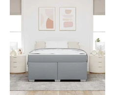 Lovos rėmas su čiužiniu Šviesiai pilka 140 x 200 cm audinys