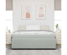 Lovos rėmas Šviesiai pilka 180 x 200 cm audinys