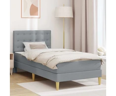Lova Lovos rėmas su čiužiniu Šviesiai pilka 90 x 200 cm Audinys