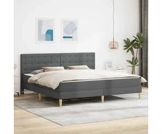 Lovos rėmas su čiužiniu Tamsiai pilka 180 x 200 cm Audinys
