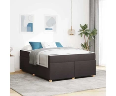 Lovos rėmas su čiužiniu Tamsiai rudas 160 x 200 cm audinys