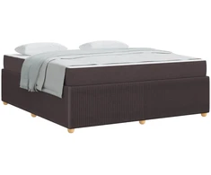 Lovos rėmas su čiužiniu Tamsiai rudas 180 x 200 cm audinys