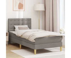 Lova Lovos rėmas su čiužiniu Taupe 100 x 200 cm Audinys