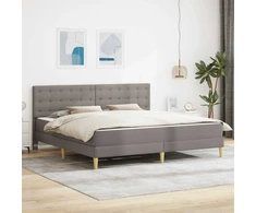 Lovos rėmas su čiužiniu Taupe 180 x 200 cm Audinys