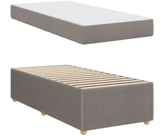 Lova Lovos rėmas su čiužiniu Taupe 80 x 200 cm audinys