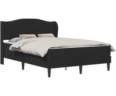Lova Lovos rėmas su galvūgalio 2 pcs Juoda 120 x 190 cm Aksomas