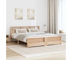 Lovos rėmas su galvūgalio Ruda 200 x 200 cm Apdirbta mediena
