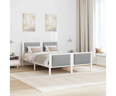 Lovos rėmas su galvūgalio Šviesiai pilka 150 x 200 cm audinys