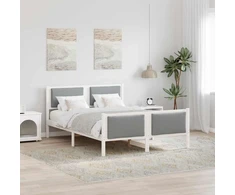 Lovos rėmas su galvūgalio Šviesiai pilka 150 x 200 cm audinys