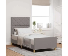 Lova Lovos rėmas su galvūgalio Tortora 90 x 190 cm audinys