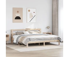 Lovos rėmas su galvūgaliu, 200x200cm, pušies medienos masyvas