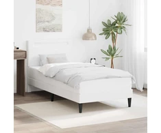 Lova Lovos rėmas su LED juostelėmis Balta 80 x 200 cm Dirbtinė oda