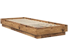 Lova Lovos rėmas su LED Sendintos medienos 80 x 200 cm