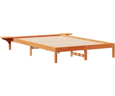 Lova Lovos rėmas su šoninėmis stalelėmis Vaško ruda 160 x 210 cm