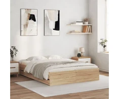Lovos rėmas su stalčiais, ąžuolo, 140x200cm, apdirbta mediena