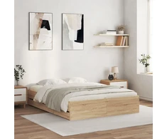Lovos rėmas su stalčiais, ąžuolo, 150x200cm, apdirbta mediena