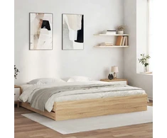 Lovos rėmas su stalčiais, ąžuolo, 160x200cm, apdirbta mediena