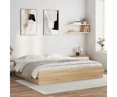 Lovos rėmas su stalčiais, ąžuolo, 180x200cm, apdirbta mediena