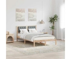 Lova Lovos rėmas Šviesiai pilka 135 x 190 cm Kietos pušies mediena