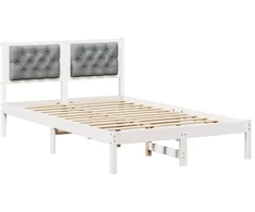 Lova Lovos rėmas Šviesiai pilka 135 x 190 cm Kietos pušies mediena