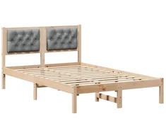 Lova Lovos rėmas Šviesiai pilka 135 x 190 cm Kietos pušies mediena