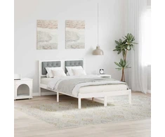 Lova Lovos rėmas Šviesiai pilka 135 x 190 cm Kietos pušies mediena