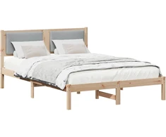 Lovos rėmas Šviesiai pilka 140 x 190 cm Kietos pušies mediena