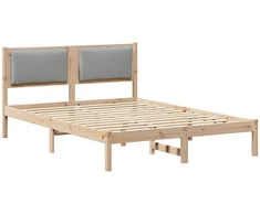 Lovos rėmas Šviesiai pilka 150 x 200 cm Kietos pušies mediena