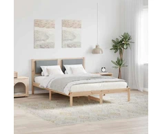 Lovos rėmas Šviesiai pilka 150 x 200 cm Kietos pušies mediena