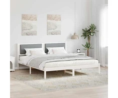 Lovos rėmas Šviesiai pilka 180 x 200 cm Kietos pušies mediena