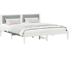 Lovos rėmas Šviesiai pilka 180 x 200 cm Kietos pušies mediena