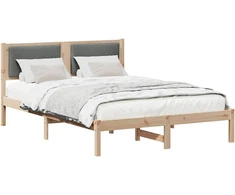 Lovos rėmas Tamsiai pilka 140 x 190 cm Kietos pušies mediena