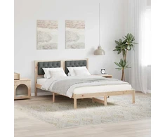 Lovos rėmas Tamsiai pilka 140 x 190 cm Kietos pušies mediena