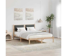 Lovos rėmas Tamsiai pilka 140 x 200 cm Kietos pušies mediena