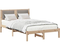 Lova Lovos rėmas Taupe 120 x 190 cm Kietos pušies mediena