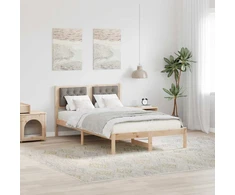 Lova Lovos rėmas Taupe 120 x 190 cm Kietos pušies mediena