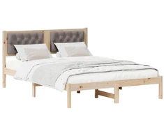 Lovos rėmas Taupe 140 x 200 cm Kietos pušies mediena