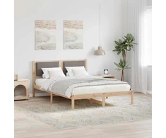 Lovos rėmas Taupe 160 x 200 cm Kietos pušies mediena