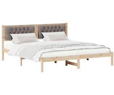 Lovos rėmas Taupe 160 x 200 cm Kietos pušies mediena