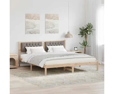 Lovos rėmas Taupe 160 x 200 cm Kietos pušies mediena