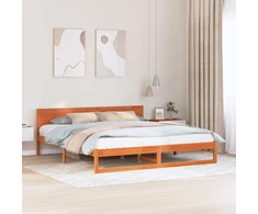 Lovos rėmas Vaško ruda 180 x 200 cm Kietos pušies mediena