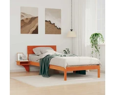 Lova Lovos rėmas Vaško ruda 90 x 200 cm Kietos pušies mediena